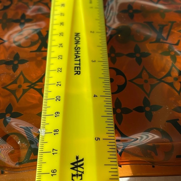 Louis Vuitton Monogram plastic Clutch bag toiletry pouch amber transparent lux - Picture 7 of 9